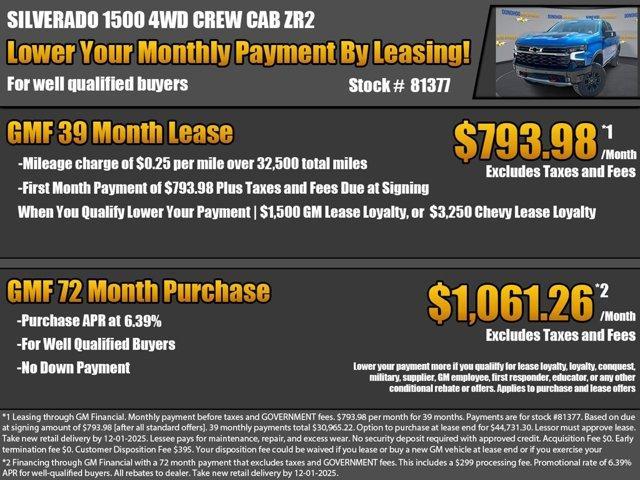 new 2025 Chevrolet Silverado 1500 car, priced at $63,330