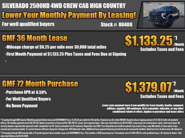 new 2025 Chevrolet Silverado 2500 car, priced at $81,830