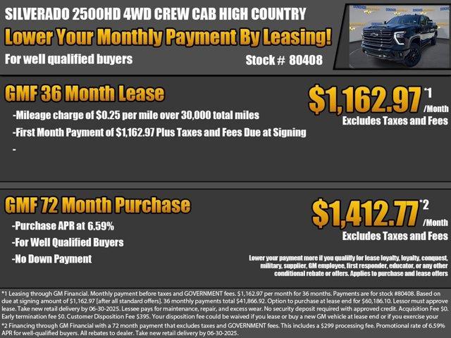 new 2025 Chevrolet Silverado 2500 car, priced at $83,830