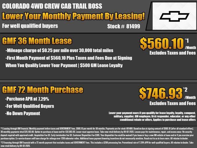 new 2026 Chevrolet Colorado car, priced at $43,455
