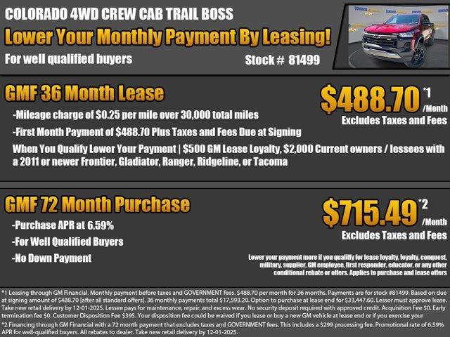 new 2026 Chevrolet Colorado car, priced at $42,455