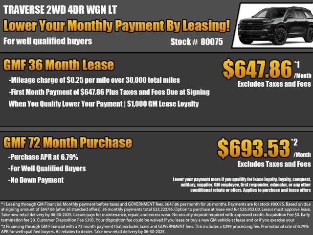 new 2025 Chevrolet Traverse car, priced at $40,920