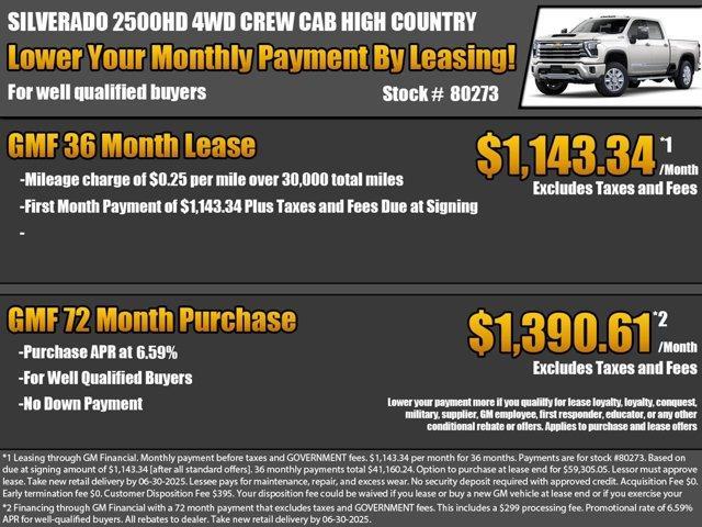 new 2025 Chevrolet Silverado 2500 car, priced at $82,515