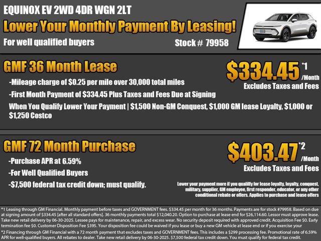new 2025 Chevrolet Equinox EV car, priced at $31,441