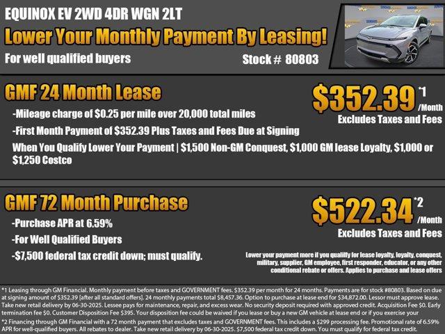 new 2025 Chevrolet Equinox EV car, priced at $38,494