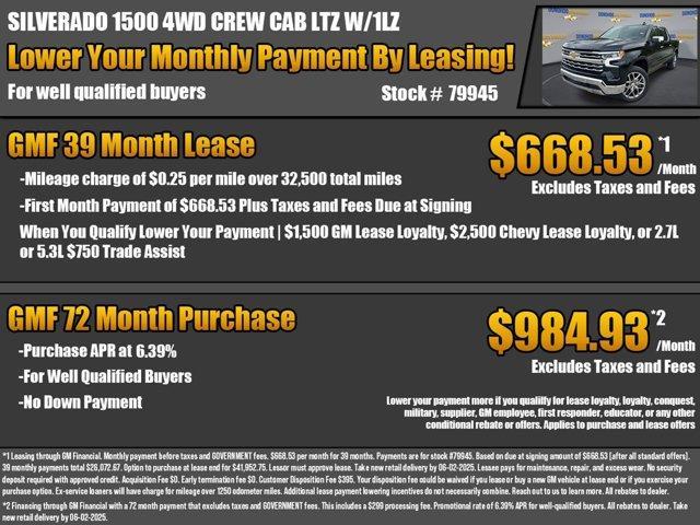 new 2025 Chevrolet Silverado 1500 car, priced at $58,775
