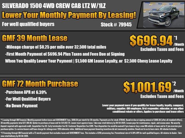 new 2025 Chevrolet Silverado 1500 car, priced at $59,775