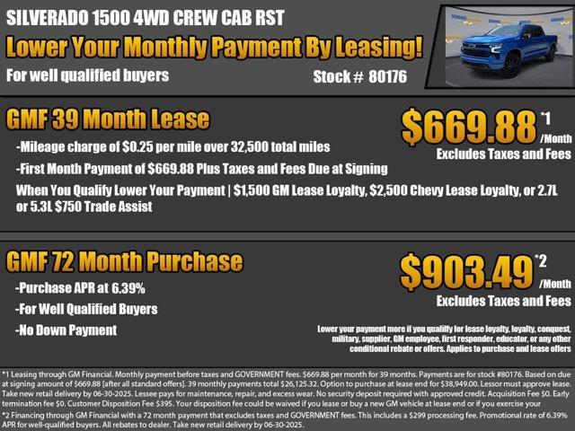 new 2025 Chevrolet Silverado 1500 car, priced at $53,915