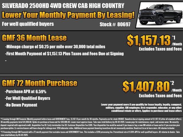 new 2025 Chevrolet Silverado 2500 car, priced at $83,535