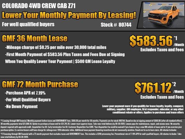 new 2025 Chevrolet Colorado car, priced at $44,405