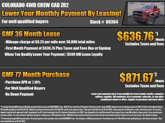 new 2025 Chevrolet Colorado car, priced at $50,855