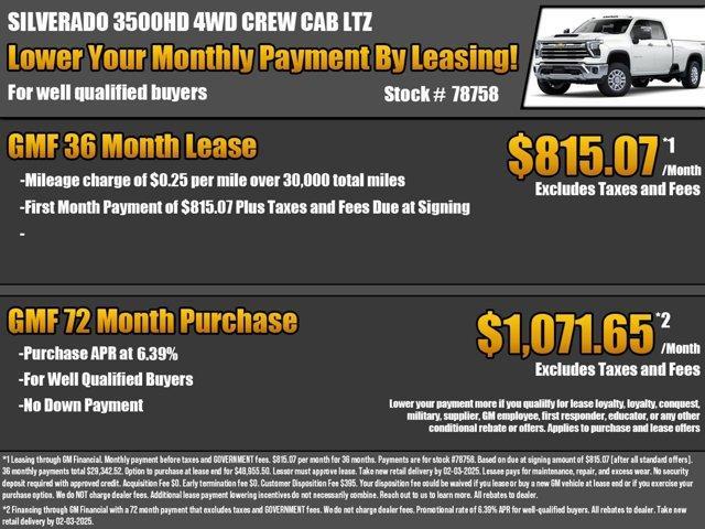 new 2025 Chevrolet Silverado 3500 car, priced at $63,950