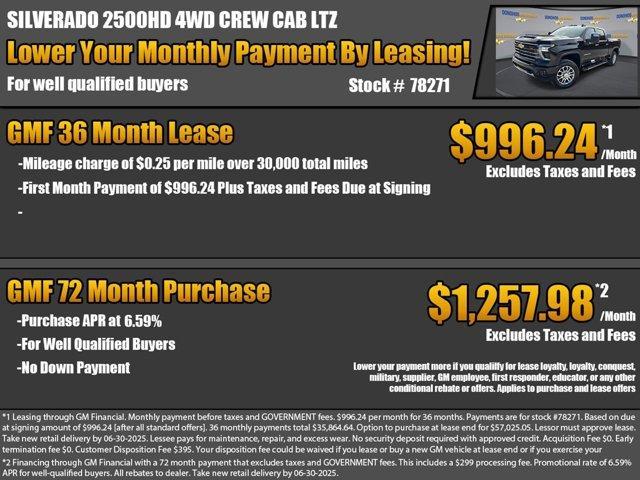 new 2025 Chevrolet Silverado 2500 car, priced at $74,645