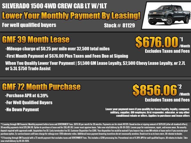 new 2025 Chevrolet Silverado 1500 car, priced at $51,085
