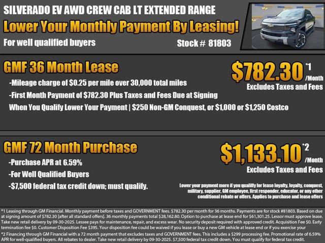 new 2026 Chevrolet Silverado EV car, priced at $74,735