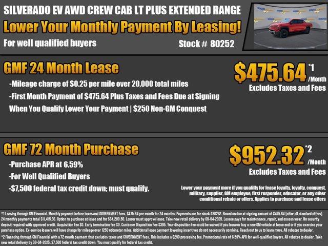 new 2025 Chevrolet Silverado EV car, priced at $64,008