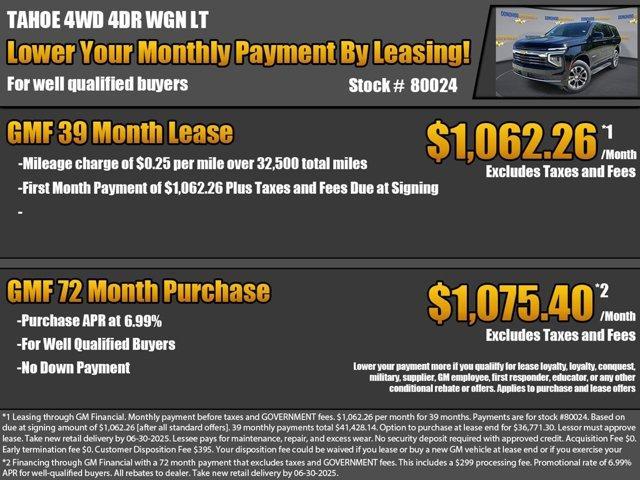 new 2025 Chevrolet Tahoe car, priced at $63,095
