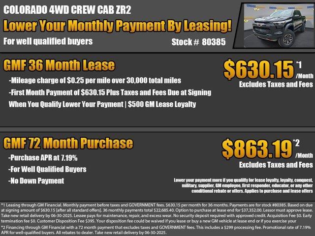 new 2025 Chevrolet Colorado car, priced at $50,360