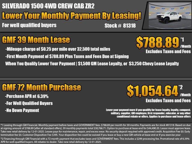 new 2025 Chevrolet Silverado 1500 car, priced at $62,935