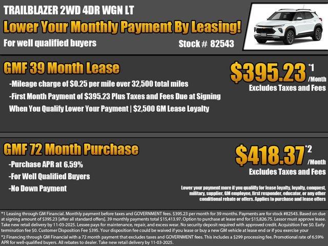 new 2026 Chevrolet TrailBlazer car, priced at $24,825