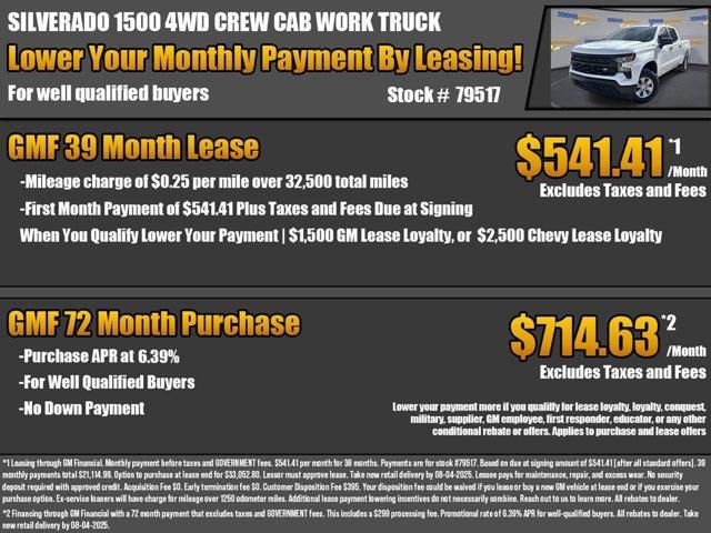 new 2025 Chevrolet Silverado 1500 car, priced at $42,645