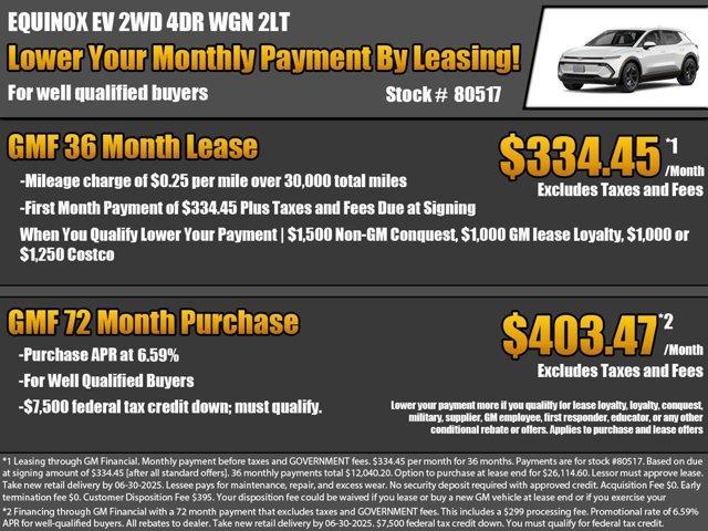 new 2025 Chevrolet Equinox EV car, priced at $31,441