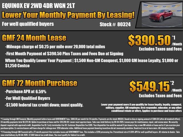 new 2025 Chevrolet Equinox EV car, priced at $40,085