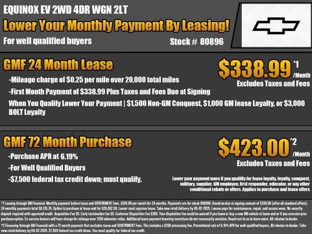 new 2025 Chevrolet Equinox EV car, priced at $32,886