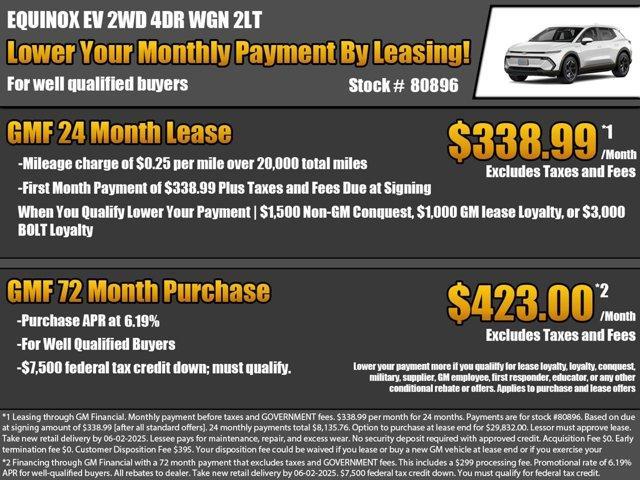 new 2025 Chevrolet Equinox EV car, priced at $32,886