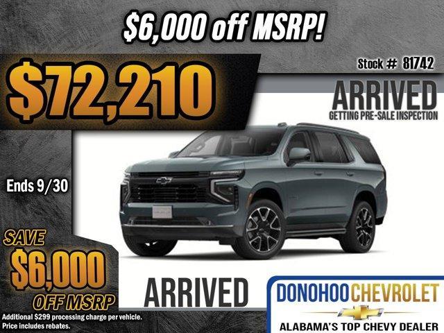 new 2025 Chevrolet Tahoe car, priced at $72,210