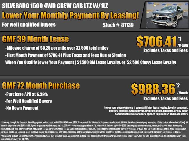 new 2025 Chevrolet Silverado 1500 car, priced at $58,980