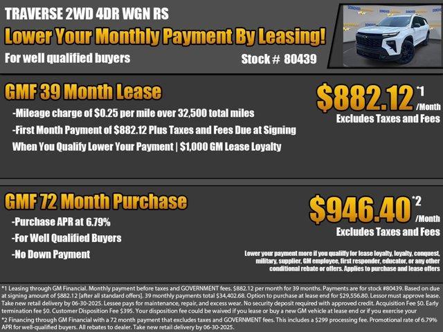 new 2025 Chevrolet Traverse car, priced at $55,840