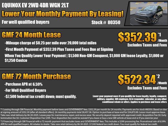 new 2025 Chevrolet Equinox EV car, priced at $38,494
