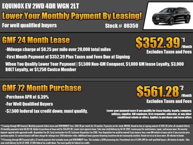 new 2025 Chevrolet Equinox EV car, priced at $40,994
