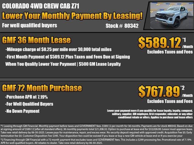 new 2025 Chevrolet Colorado car, priced at $44,800