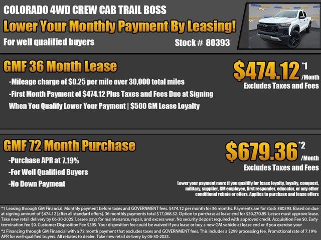 new 2025 Chevrolet Colorado car, priced at $39,635