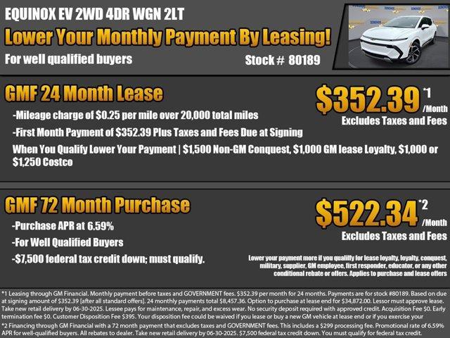 new 2025 Chevrolet Equinox EV car, priced at $38,494