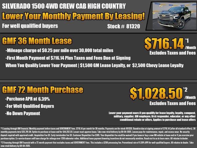 new 2025 Chevrolet Silverado 1500 car, priced at $61,375