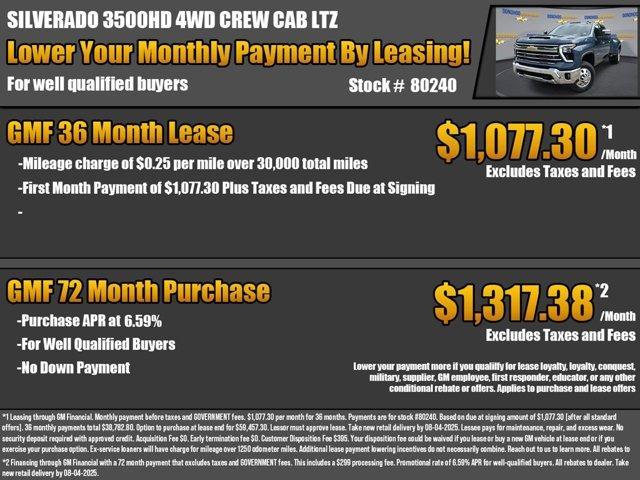 new 2025 Chevrolet Silverado 3500 car, priced at $78,170
