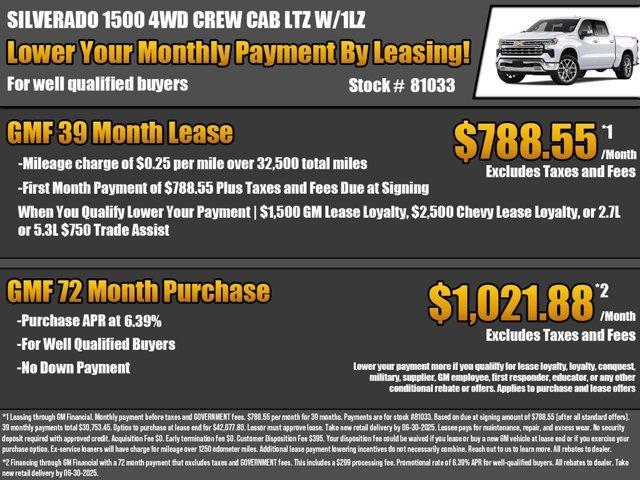 new 2025 Chevrolet Silverado 1500 car, priced at $60,980