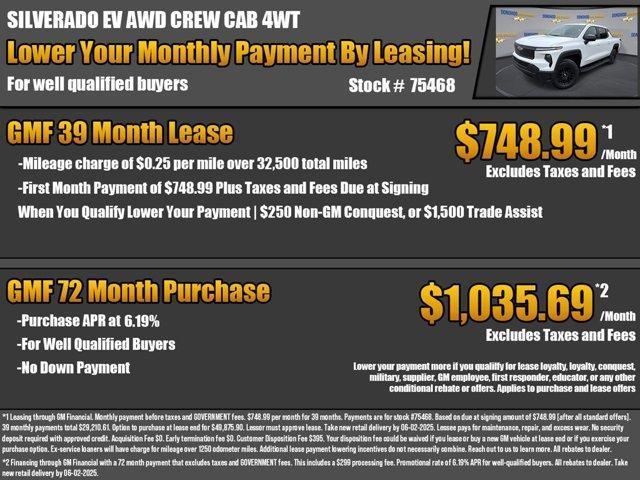 new 2024 Chevrolet Silverado EV car, priced at $62,156