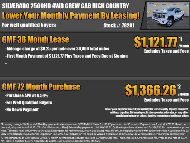 new 2025 Chevrolet Silverado 2500 car, priced at $81,070