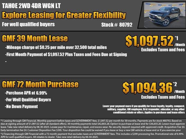 new 2025 Chevrolet Tahoe car, priced at $64,207
