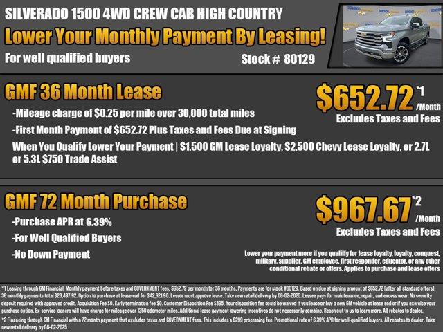 new 2025 Chevrolet Silverado 1500 car, priced at $57,745