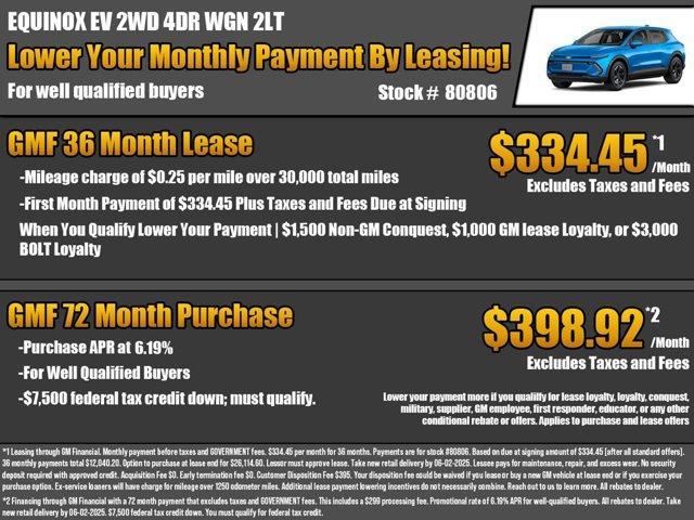 new 2025 Chevrolet Equinox EV car, priced at $31,441