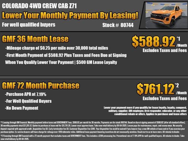 new 2025 Chevrolet Colorado car, priced at $44,405