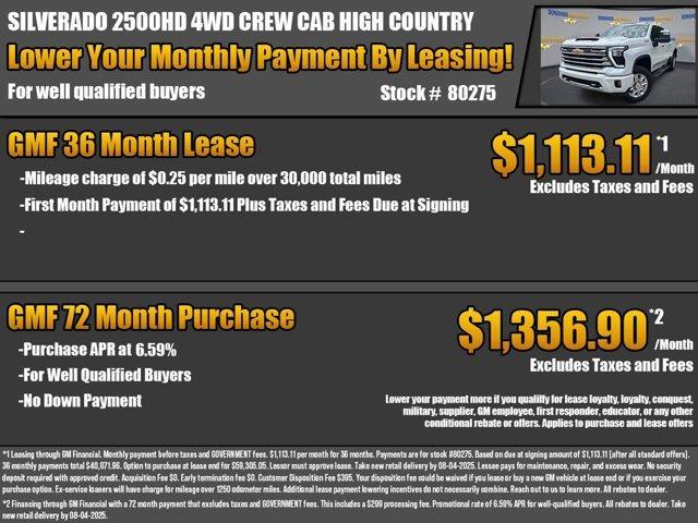 new 2025 Chevrolet Silverado 2500 car, priced at $80,515