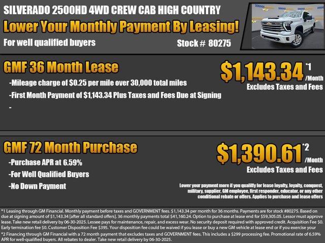 new 2025 Chevrolet Silverado 2500 car, priced at $82,515
