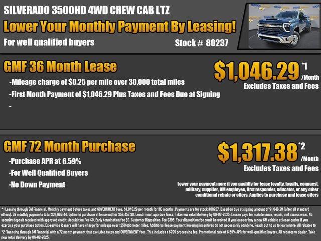new 2025 Chevrolet Silverado 3500 car, priced at $78,170