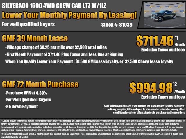 new 2025 Chevrolet Silverado 1500 car, priced at $59,375